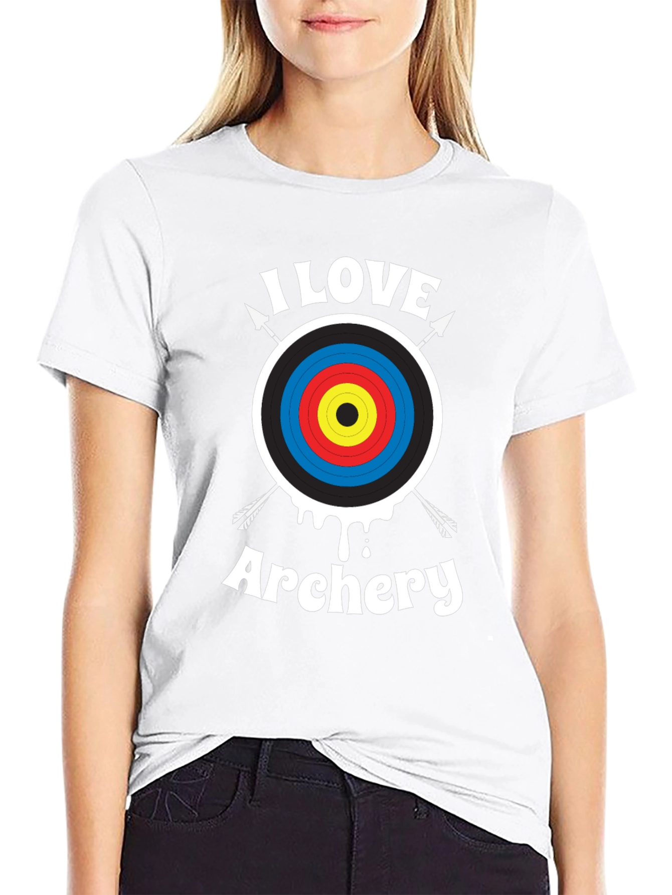I Love Archery T-Shirt - Archery Target Design