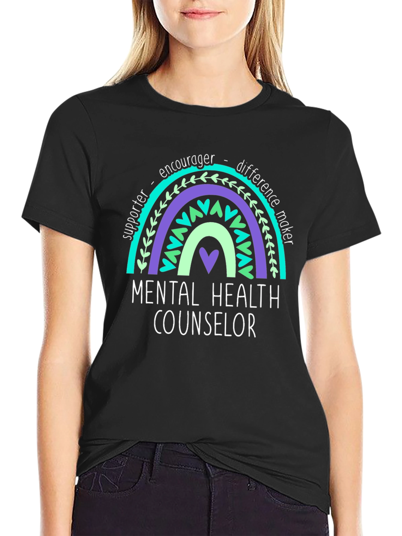 Mental Health Counselor Rainbow T-Shirt