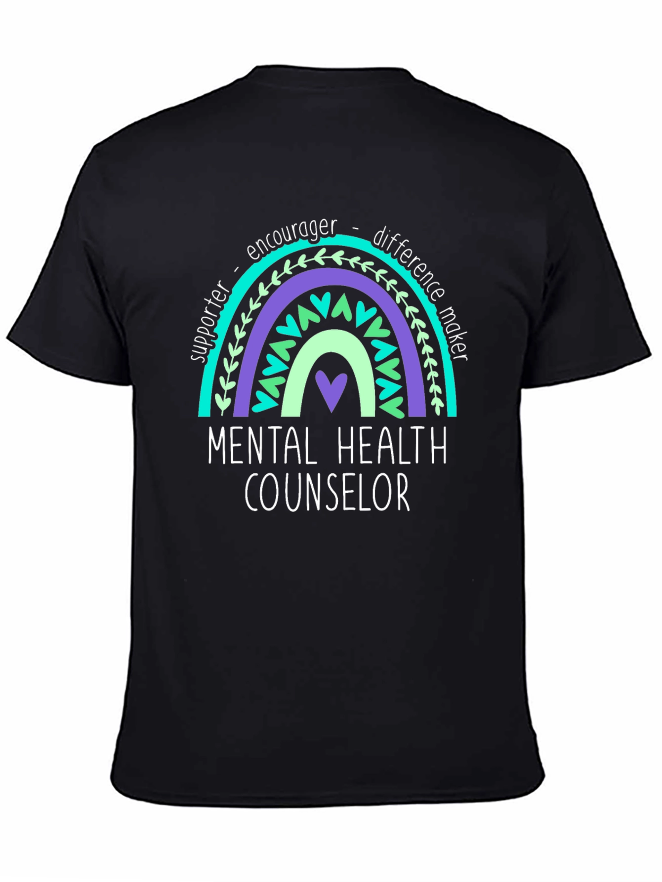 Mental Health Counselor Rainbow T-Shirt