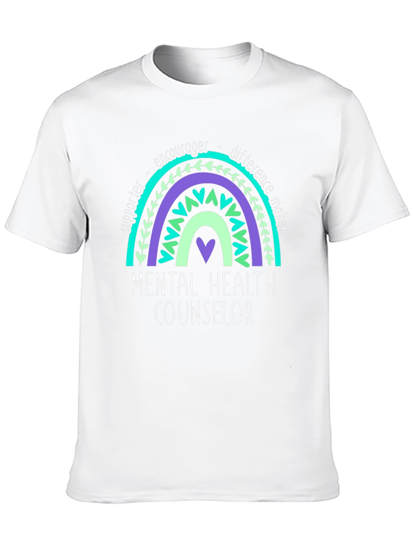 Mental Health Counselor Rainbow T-Shirt