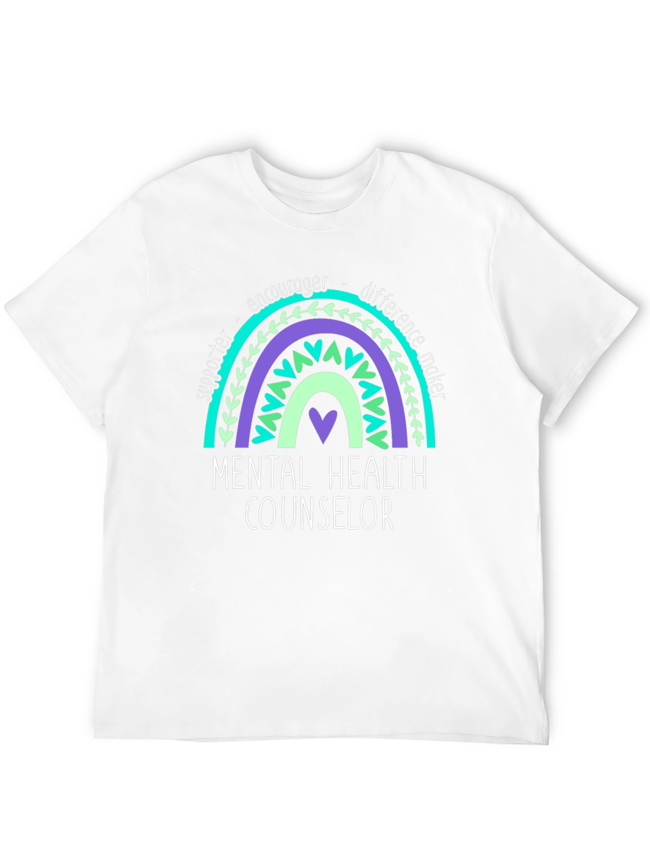 Mental Health Counselor Rainbow T-Shirt