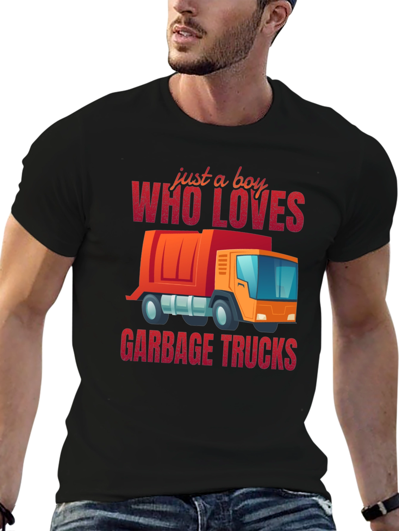 Boy Who Loves Garbage Trucks T-Shirt