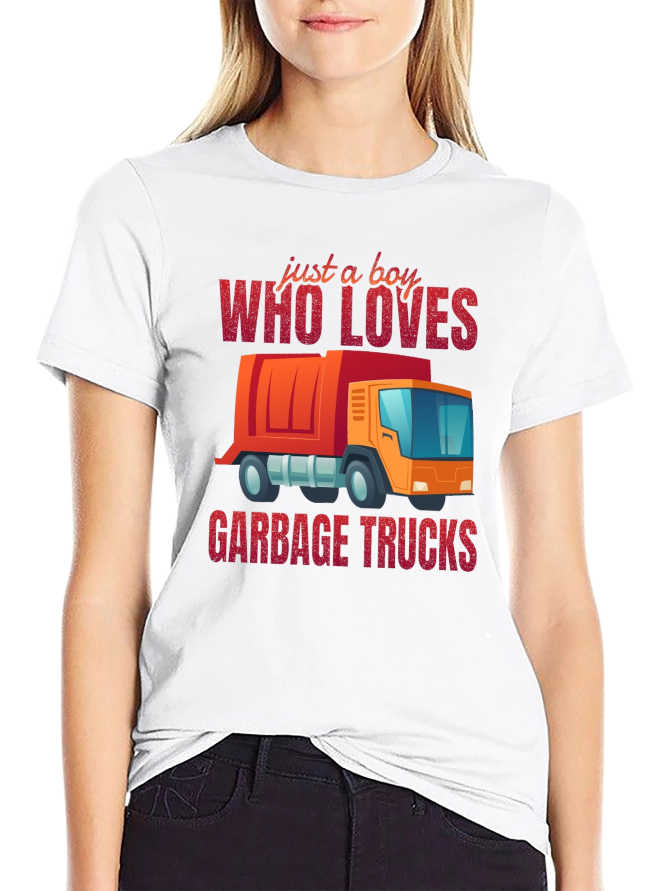 Boy Who Loves Garbage Trucks T-Shirt