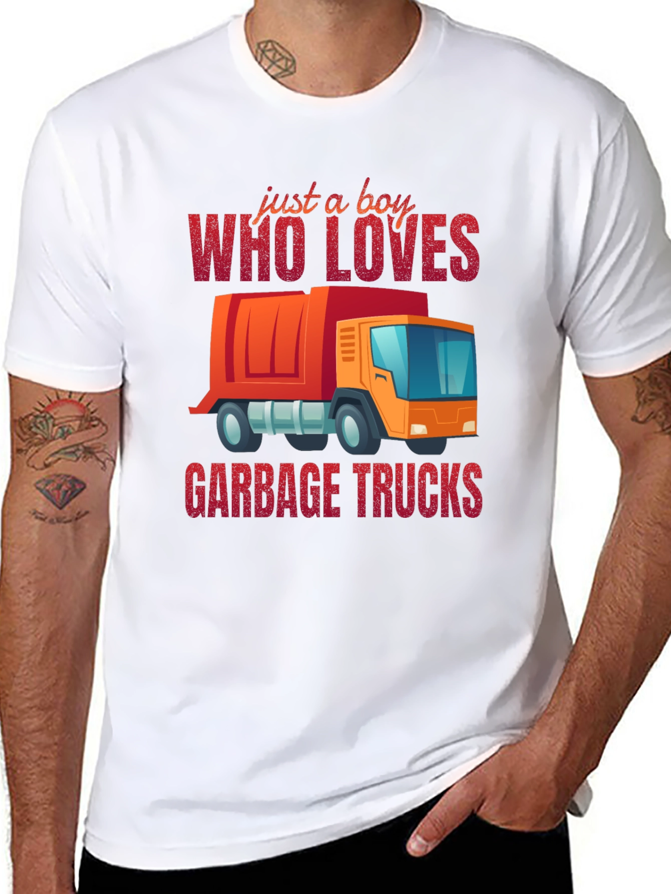 Boy Who Loves Garbage Trucks T-Shirt