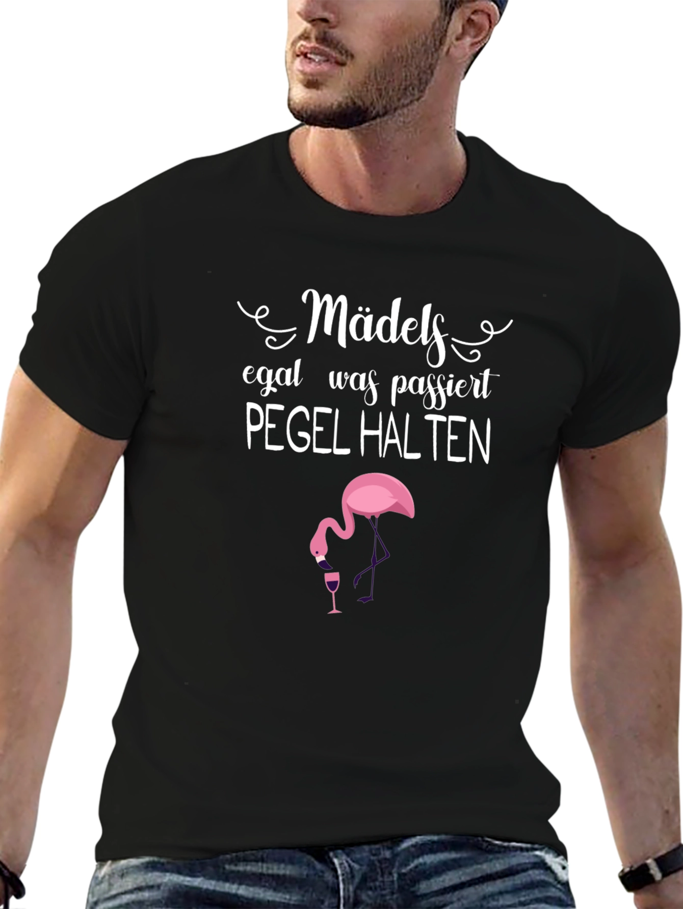 Mädels Pegel Halten Graphic Tee - Black Cotton T-Shirt
