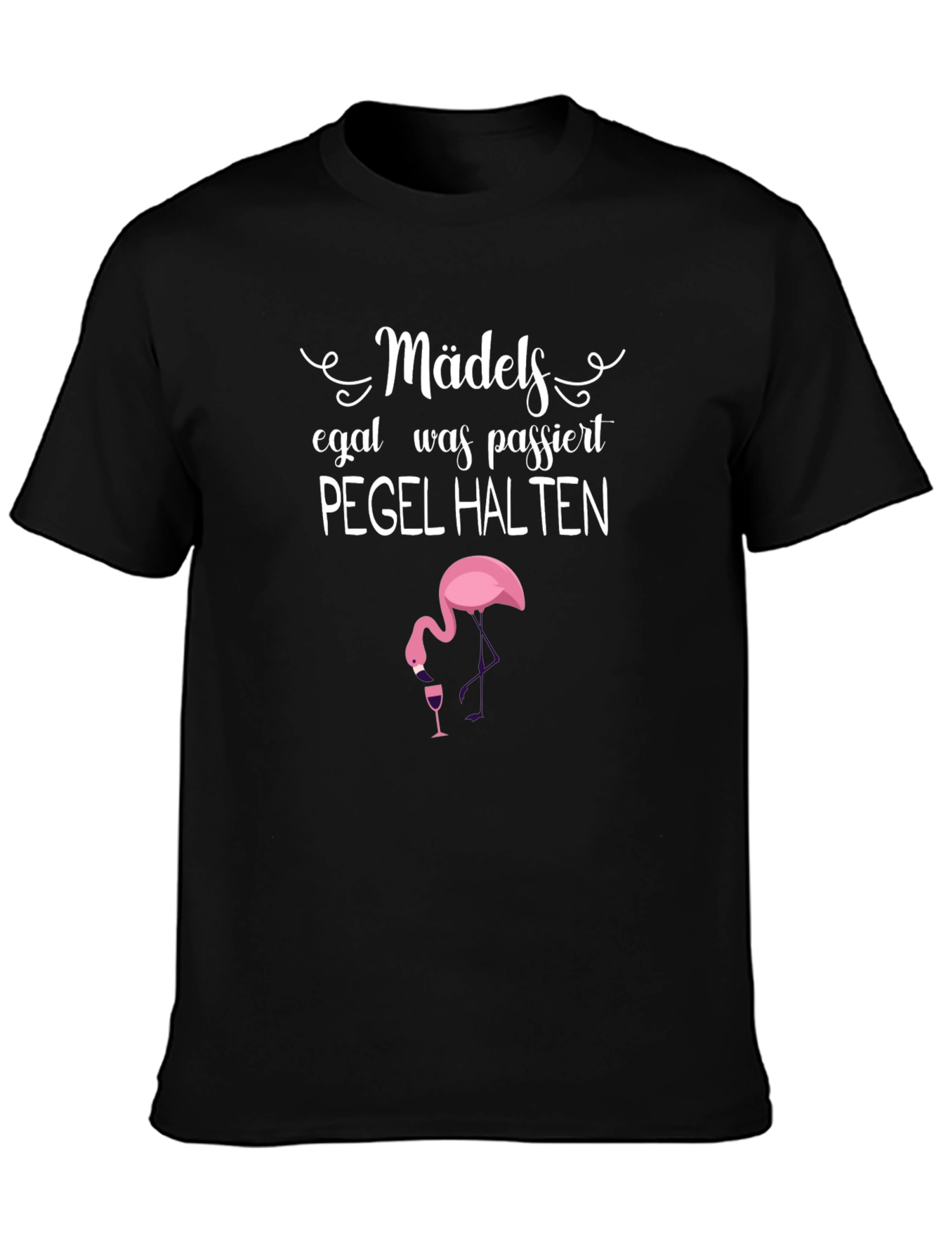 Mädels Pegel Halten Graphic Tee - Black Cotton T-Shirt