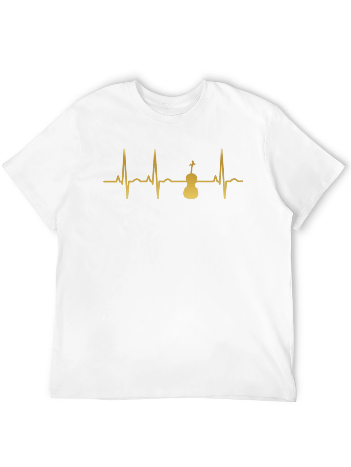 Violin Heartbeat Graphic Tee - Musicians Black T-Shirt