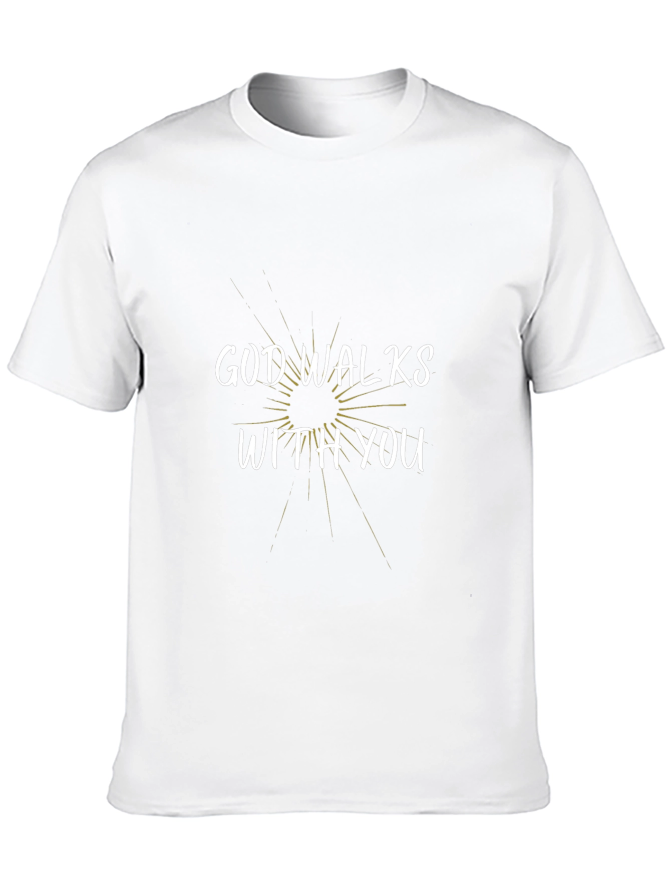 God Walks With You Black T-Shirt