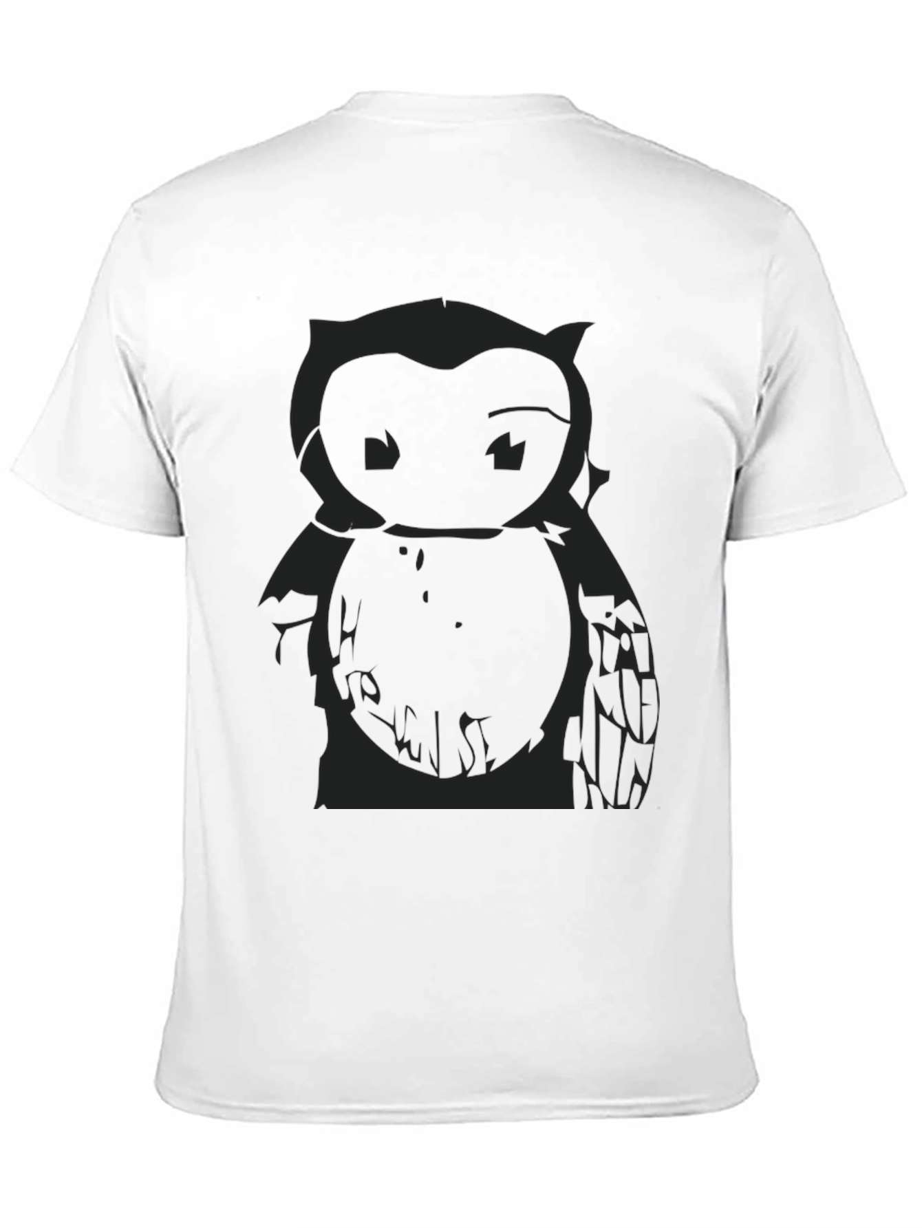 Mens Black Owl Graphic Print T-Shirt