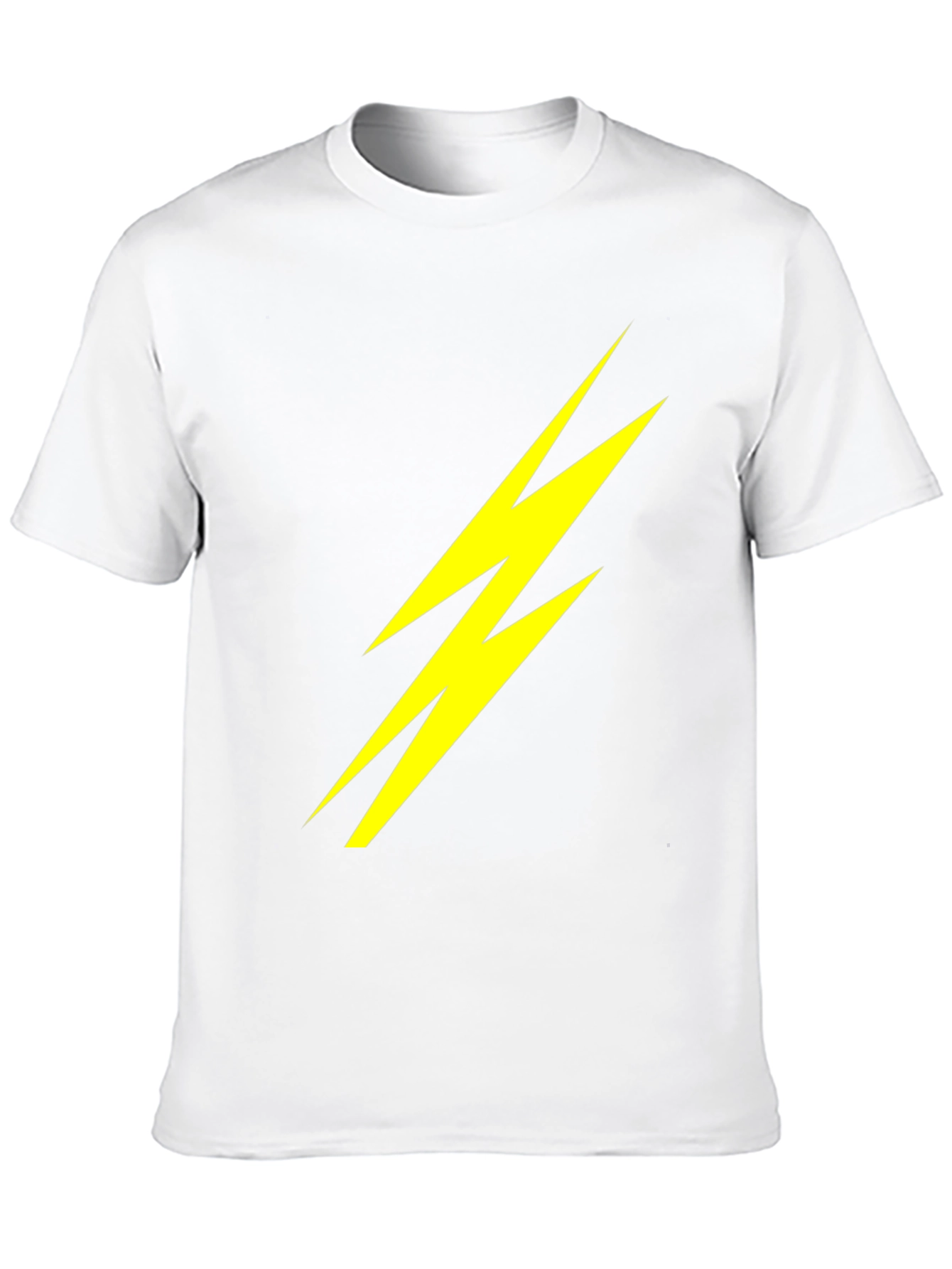 Lightning Bolt Graphic Tee - Bold Black Cotton T-Shirt