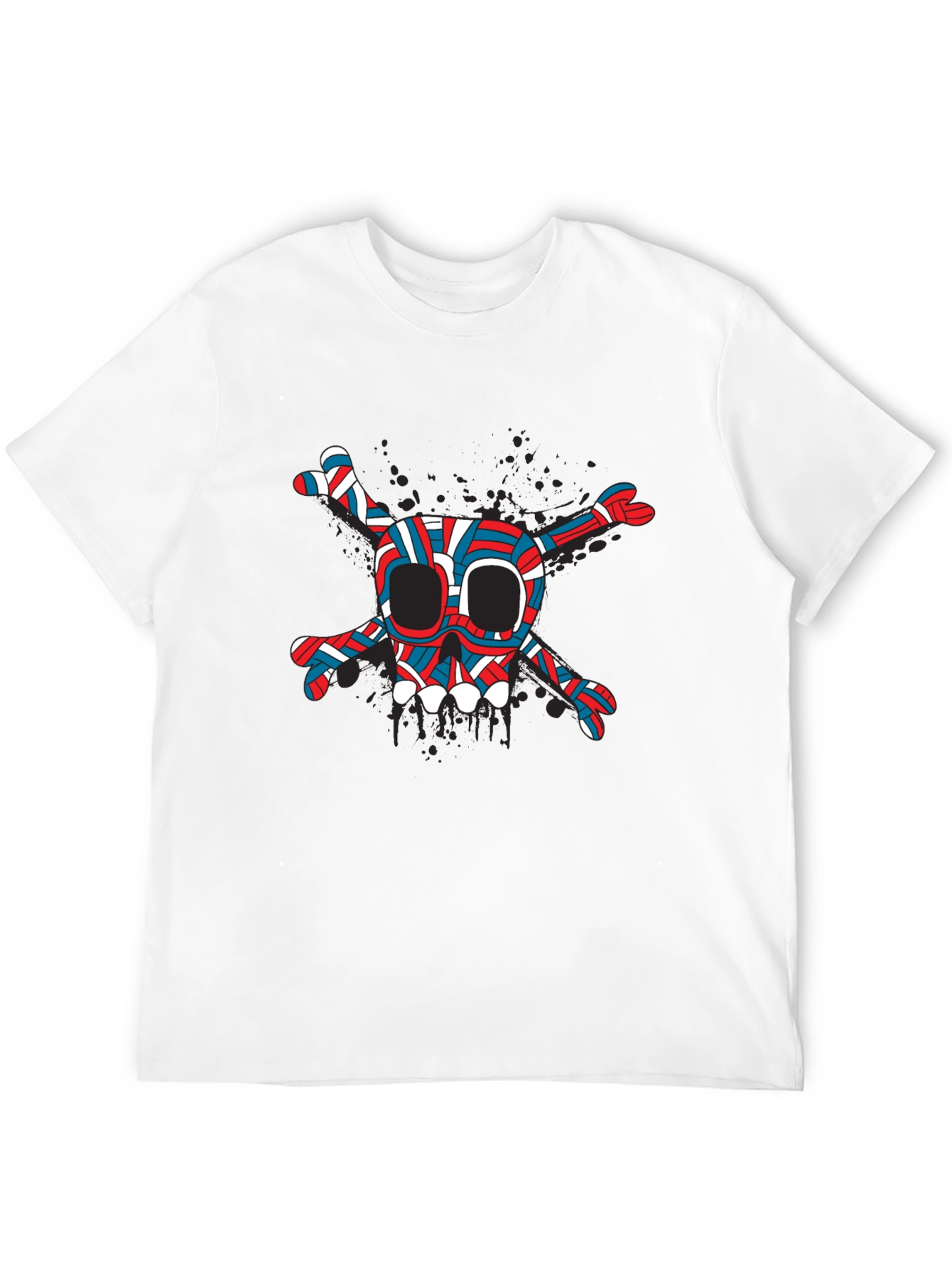 Skull & Crossbones Graphic Tee - Trendy Black T-Shirt