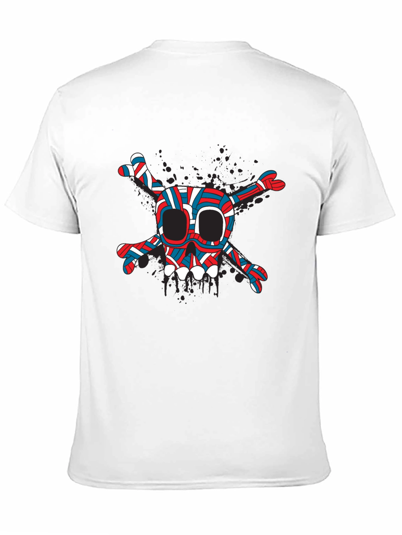 Skull & Crossbones Graphic Tee - Trendy Black T-Shirt