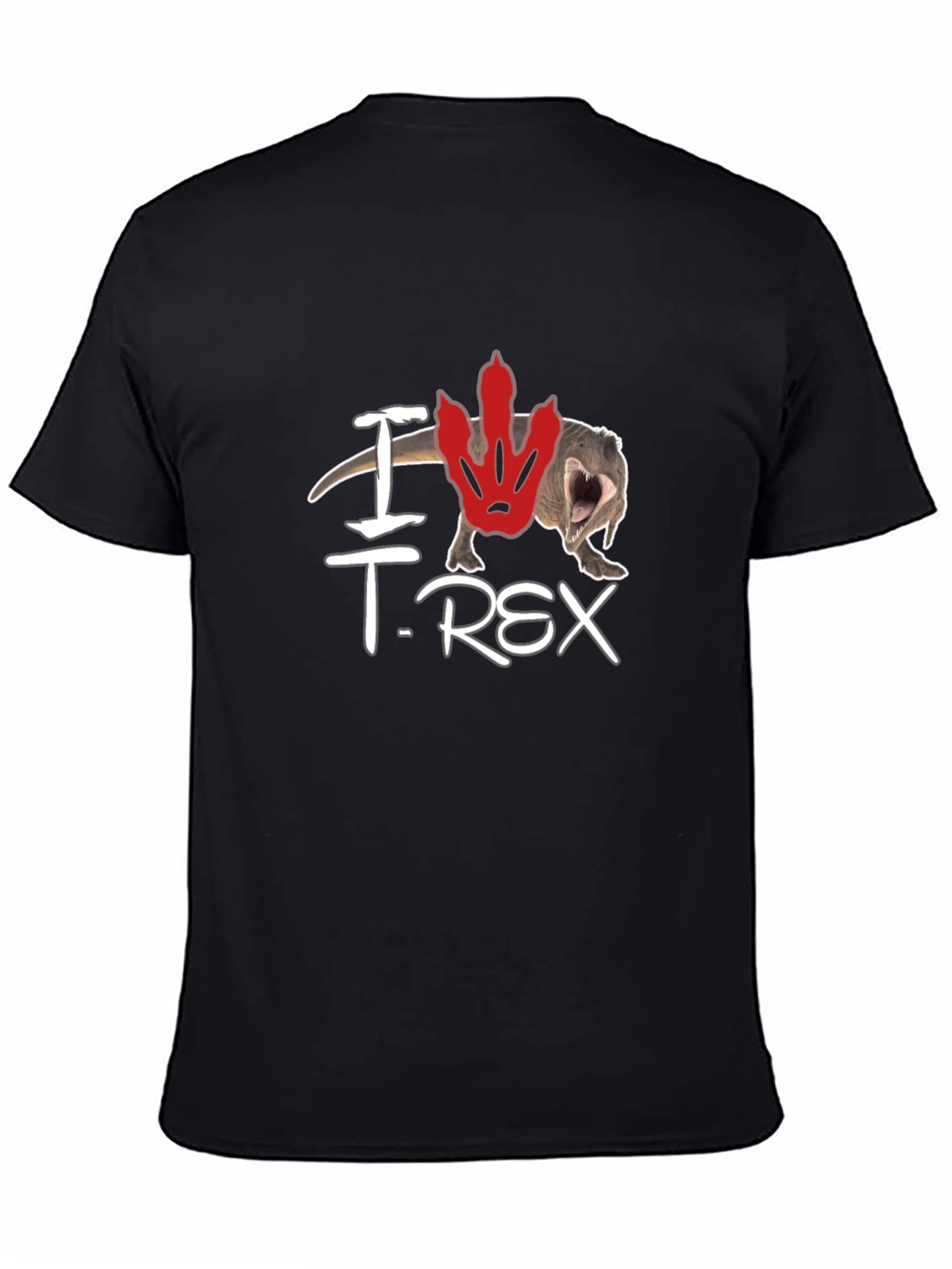 I Love T. Rex Black Cotton T-Shirt