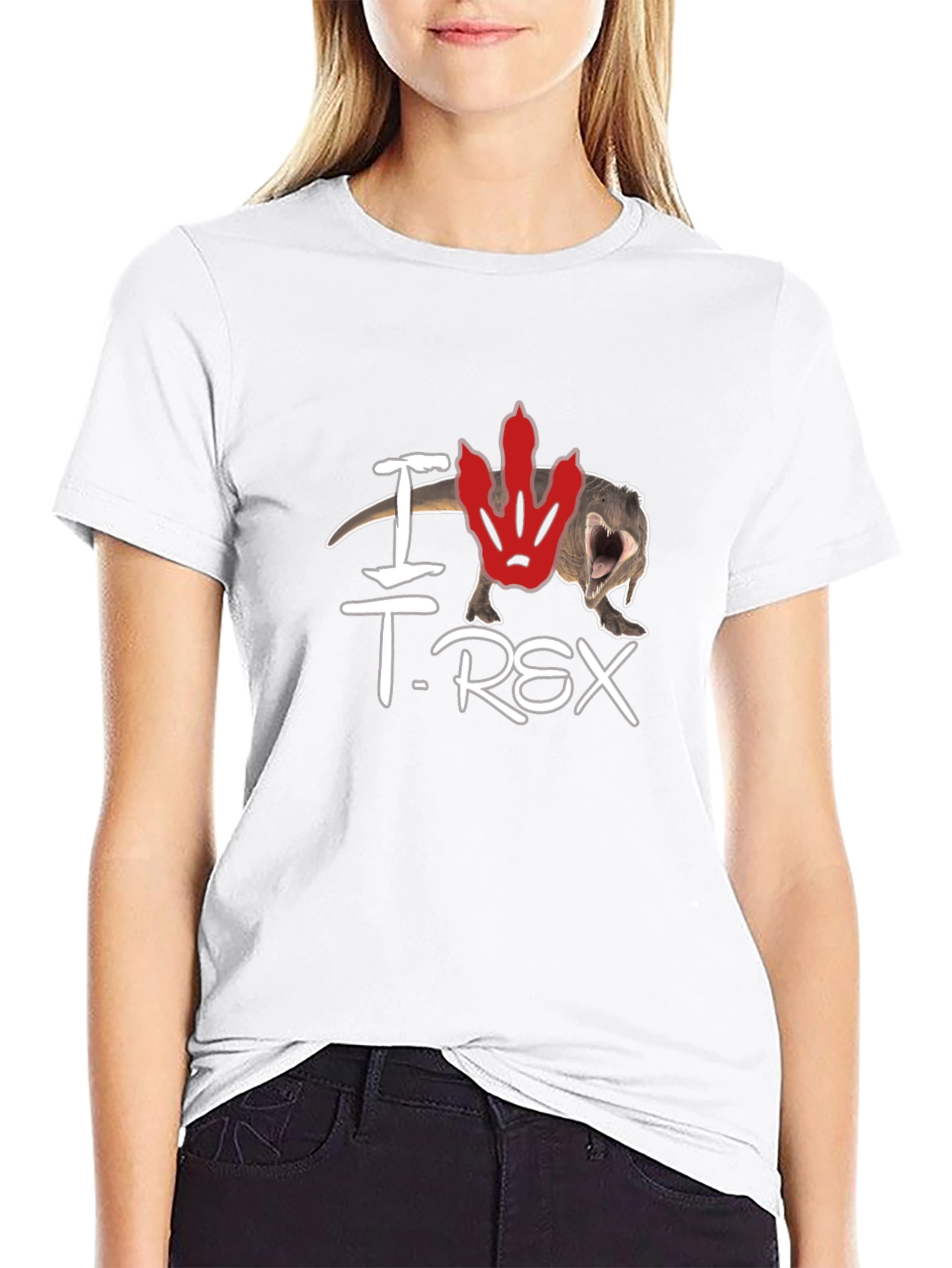 I Love T. Rex Black Cotton T-Shirt