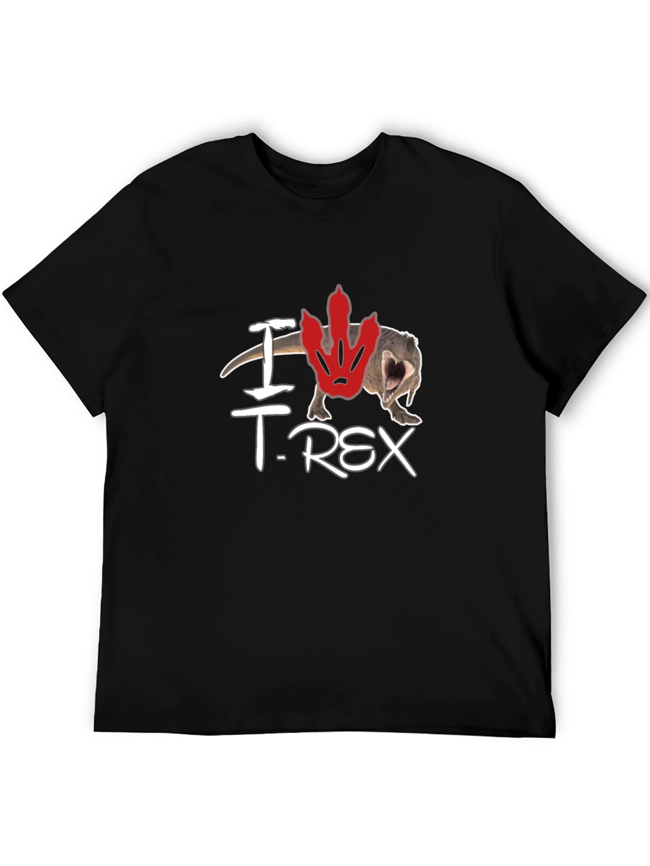 I Love T. Rex Black Cotton T-Shirt