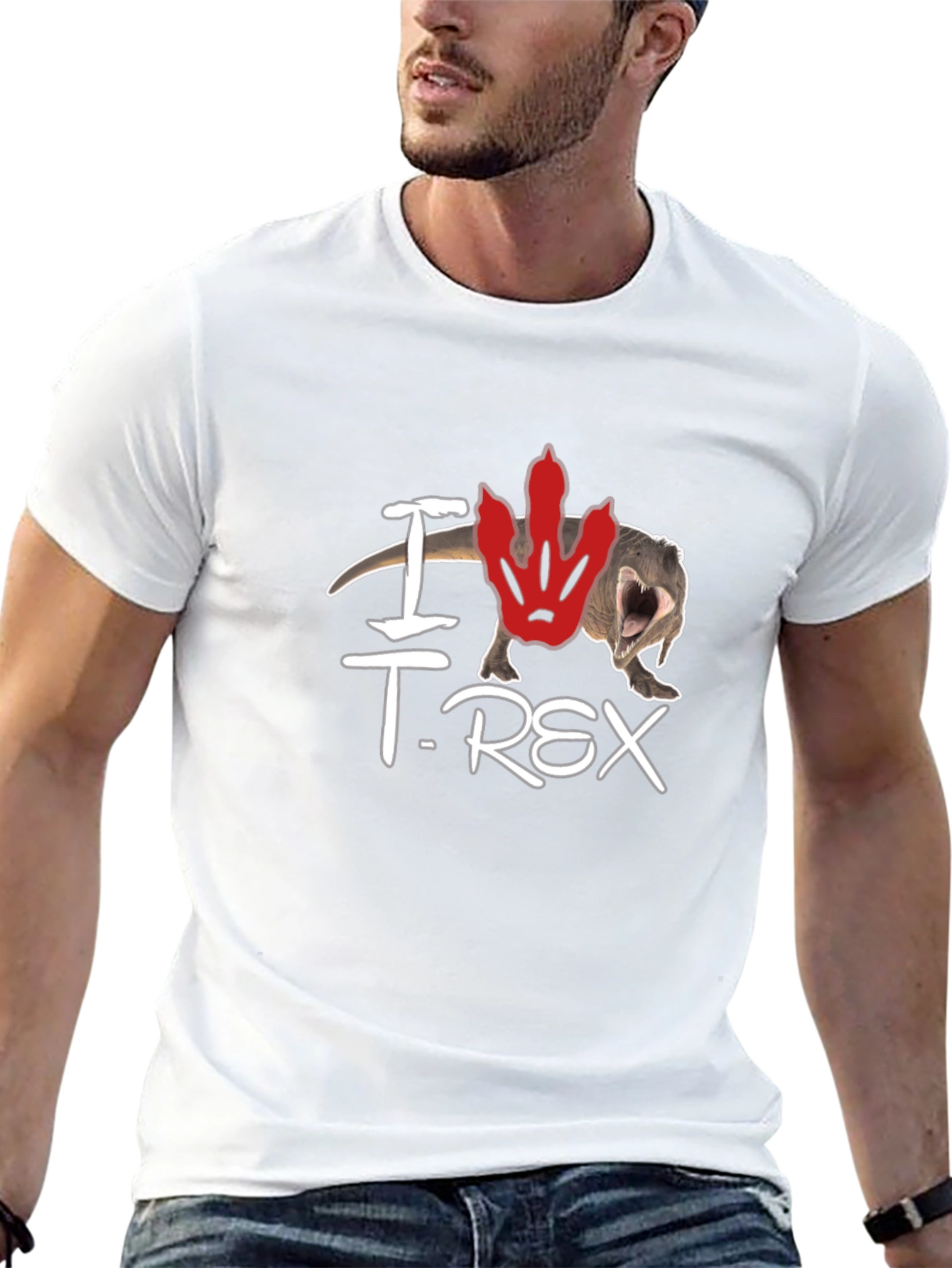 I Love T. Rex Black Cotton T-Shirt