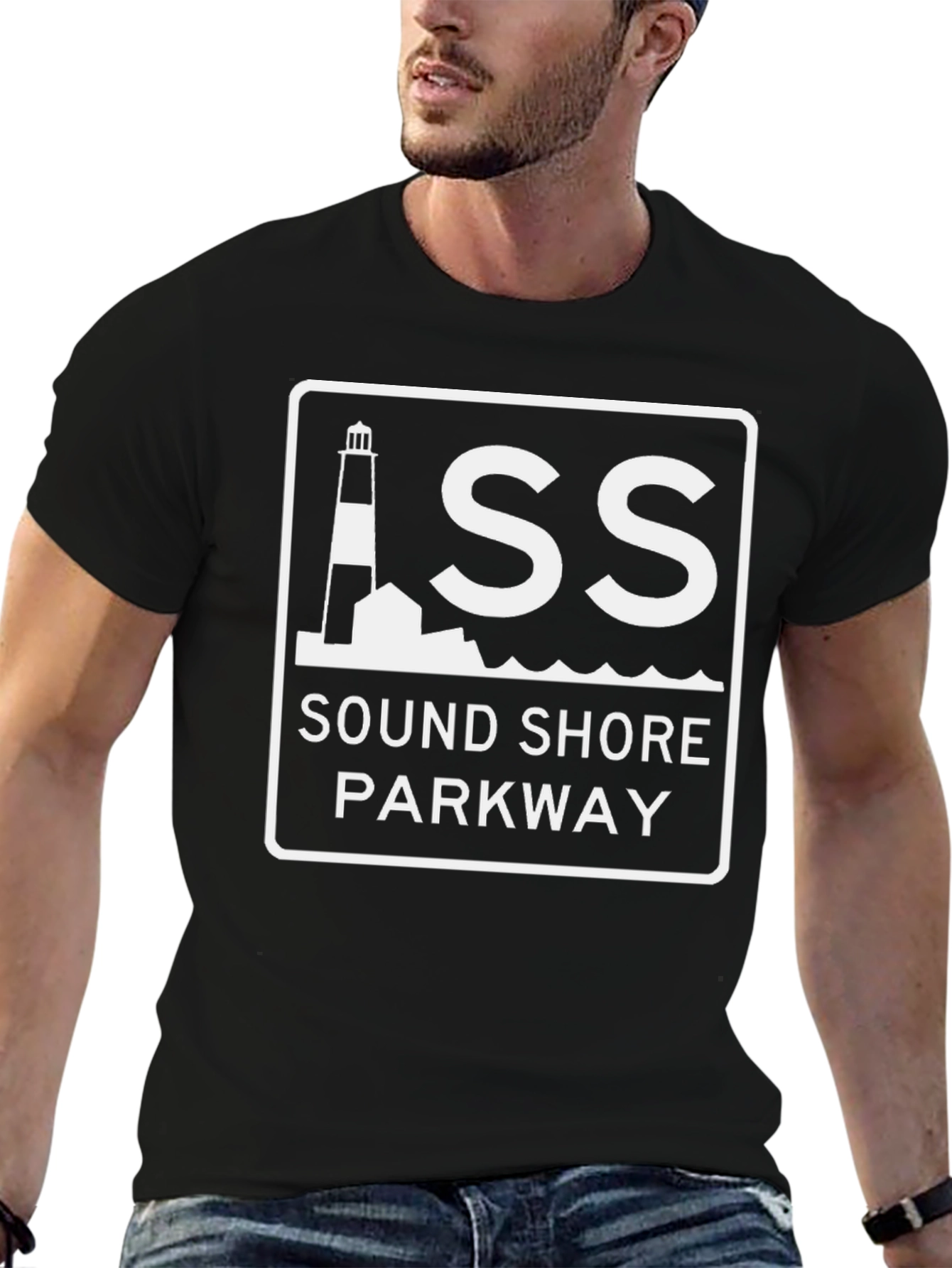 Sound Shore Parkway Black Graphic Tee