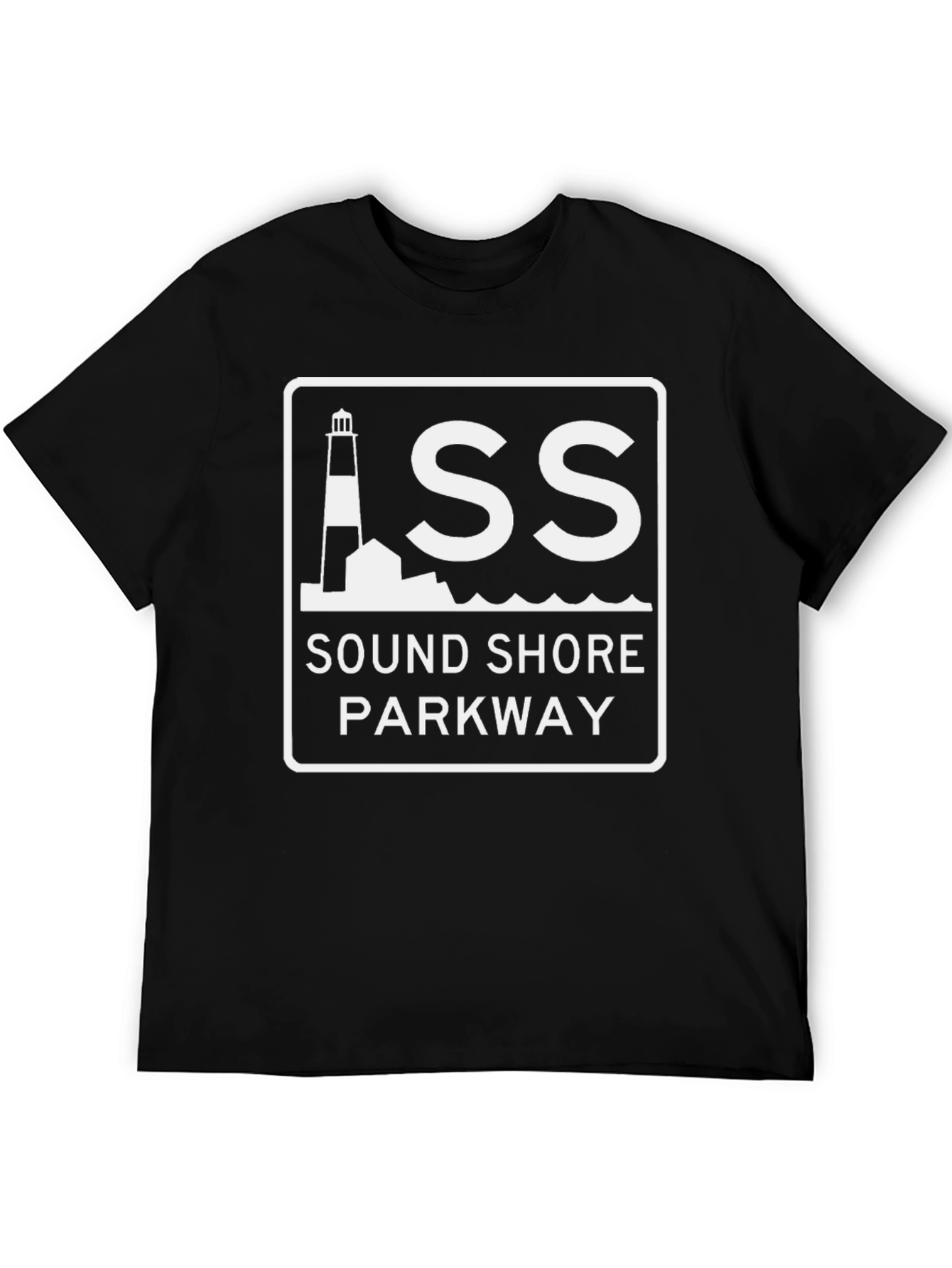 Sound Shore Parkway Black Graphic Tee