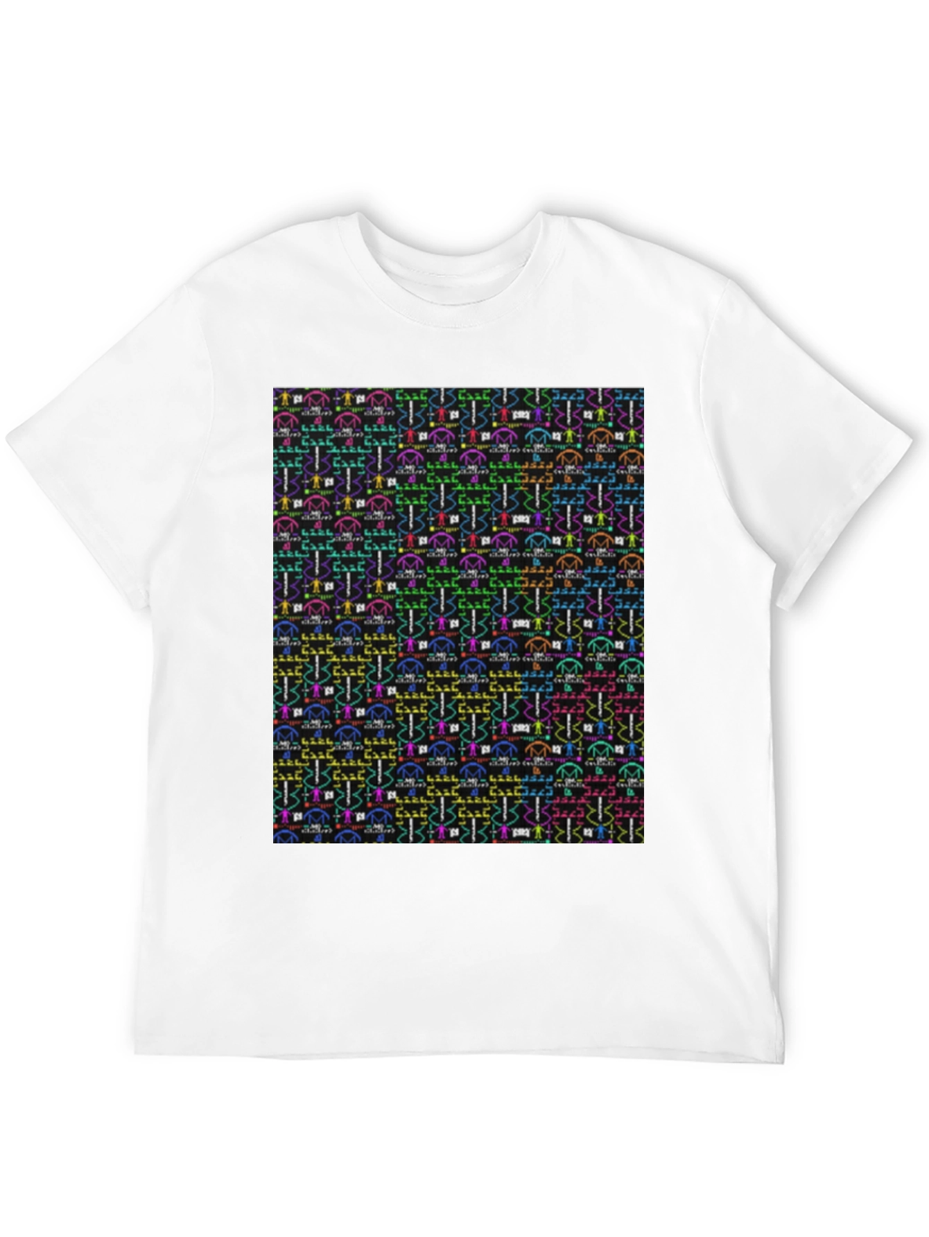 Novelty Pattern Black Tee
