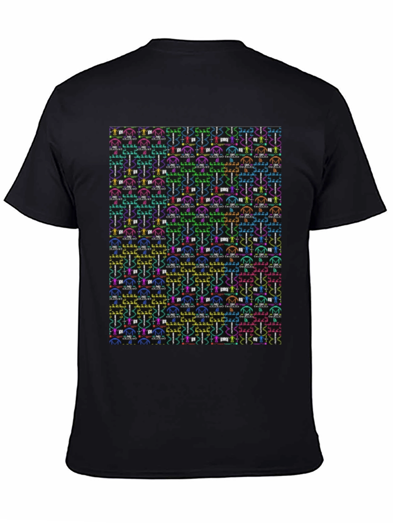 Novelty Pattern Black Tee