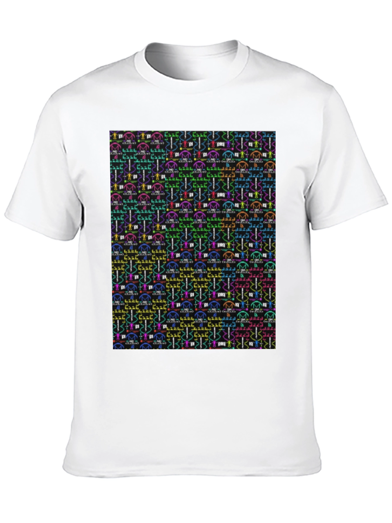 Novelty Pattern Black Tee