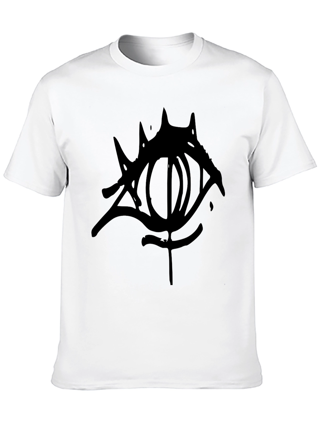 Mens Black Graphic Tee - Eye Design