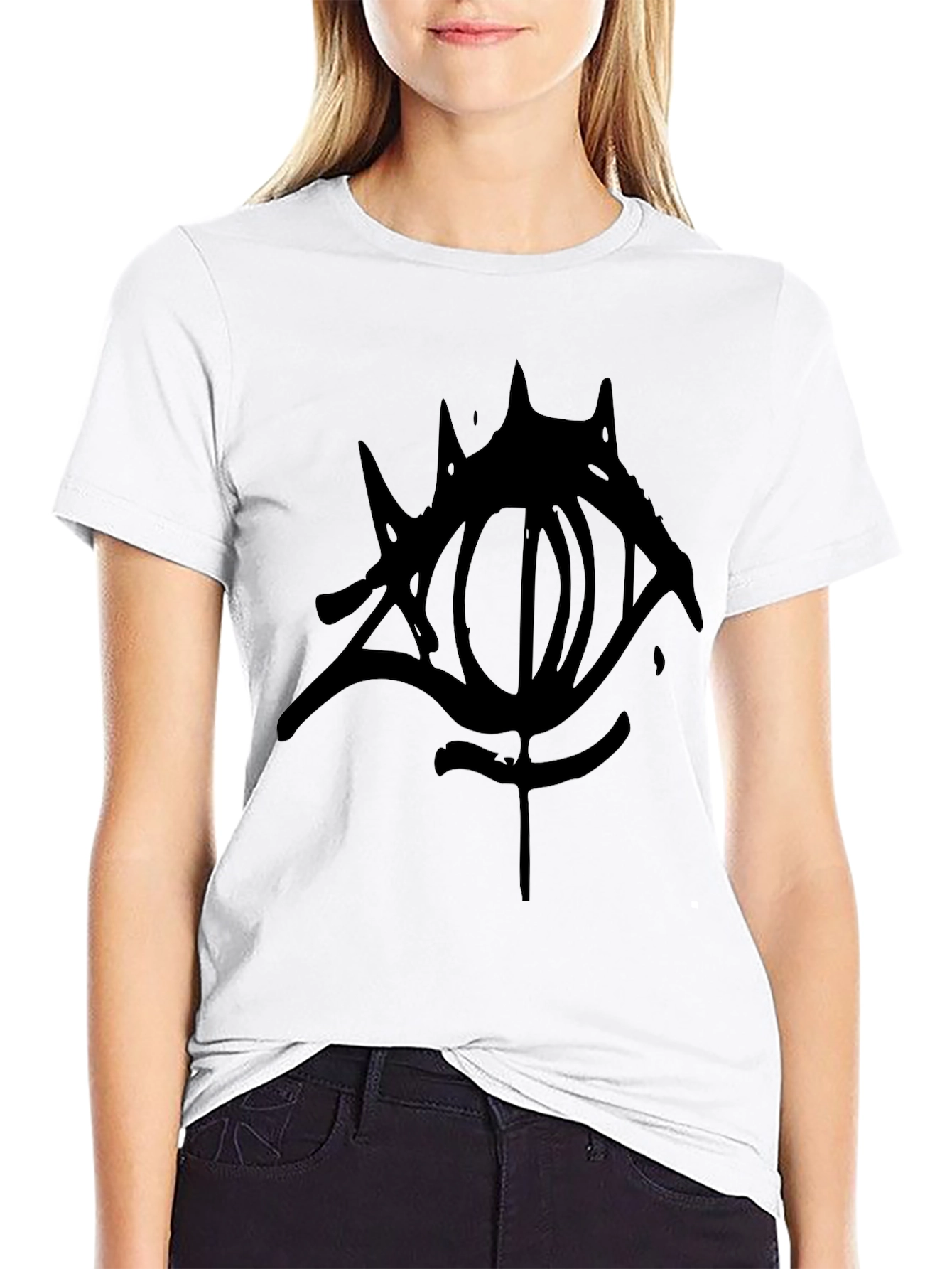 Mens Black Graphic Tee - Eye Design