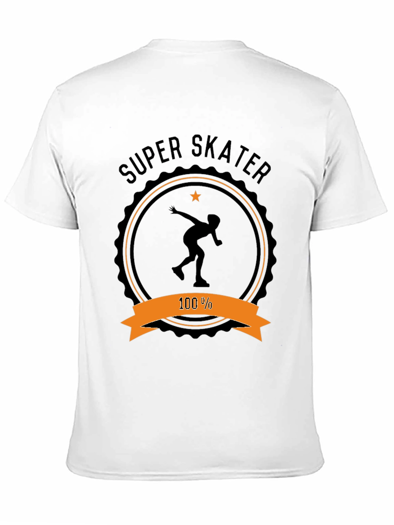 Super Skater Graphic Tee - Black Cotton T-Shirt