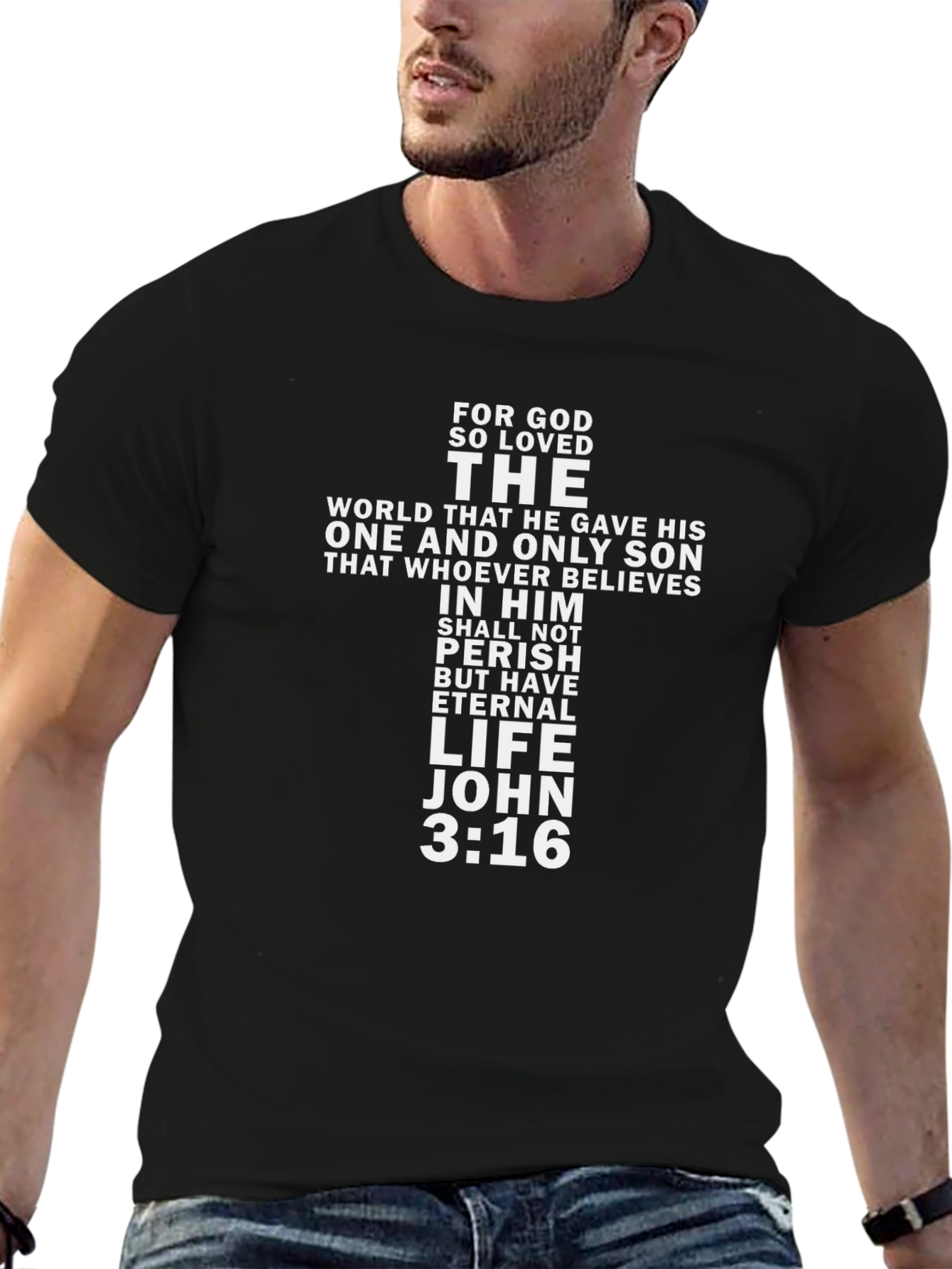 John 3:16 Graphic T-Shirt - Eternal Life Design