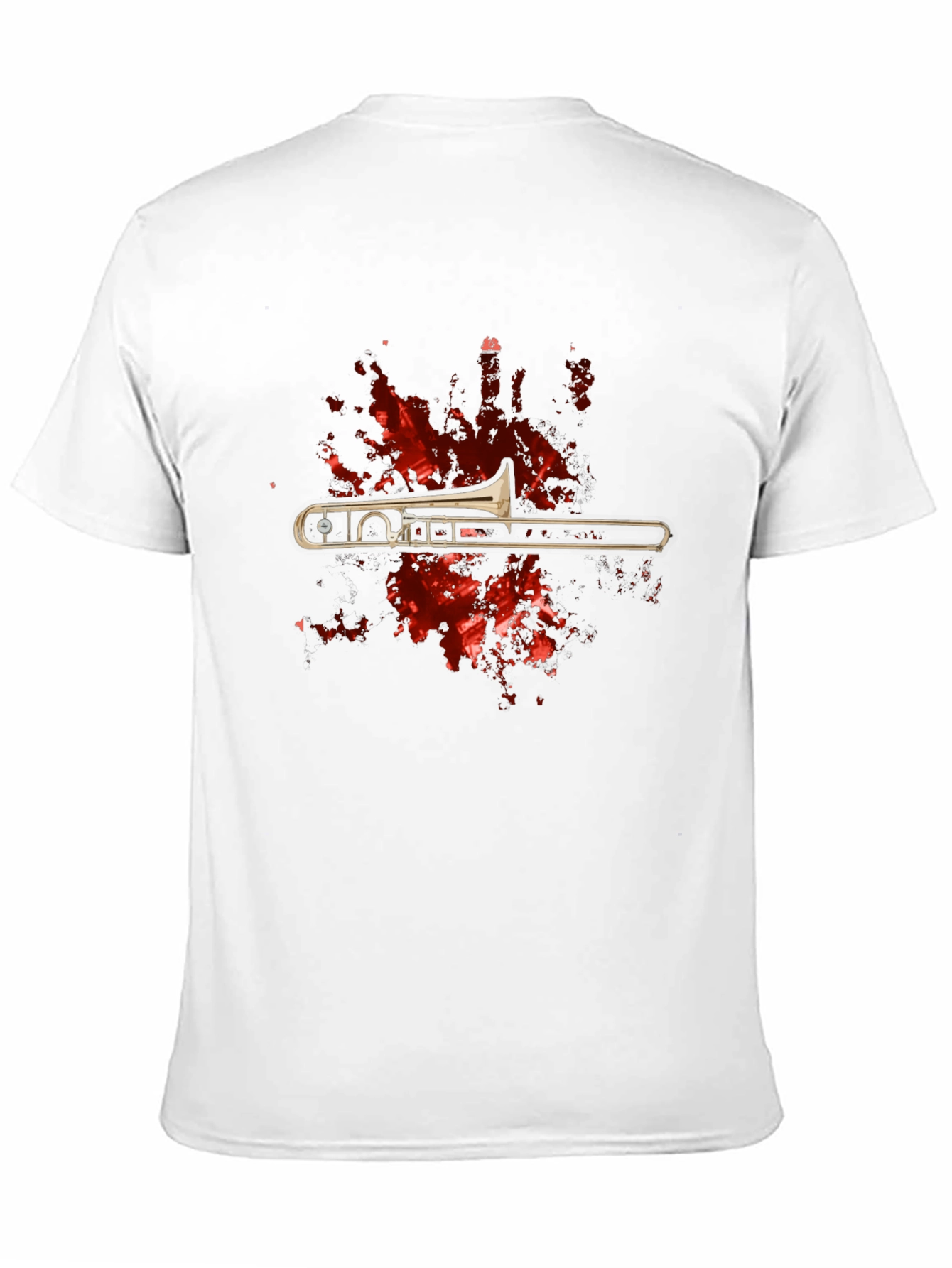 Trombone Splatter Graphic T-Shirt
