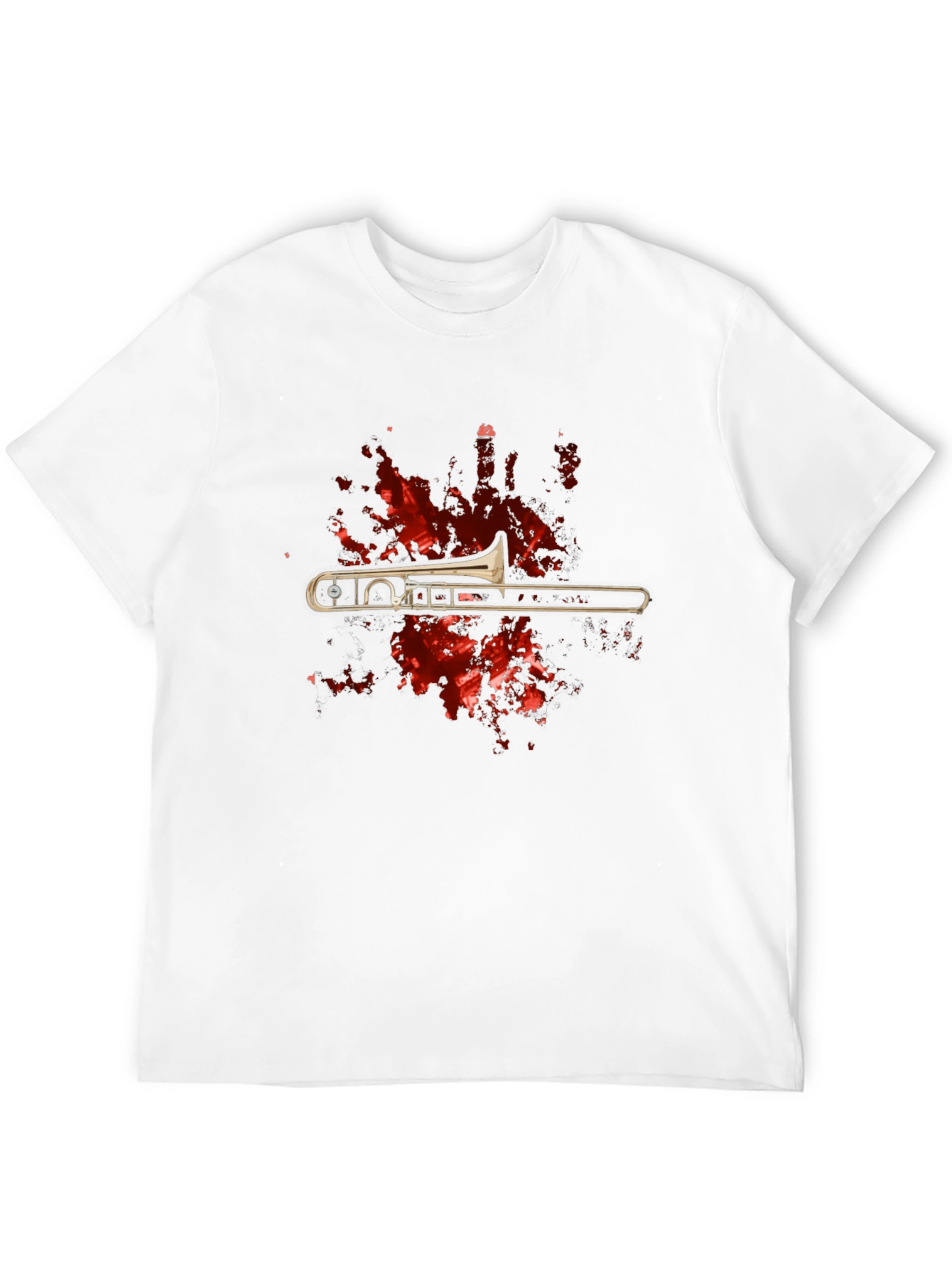 Trombone Splatter Graphic T-Shirt