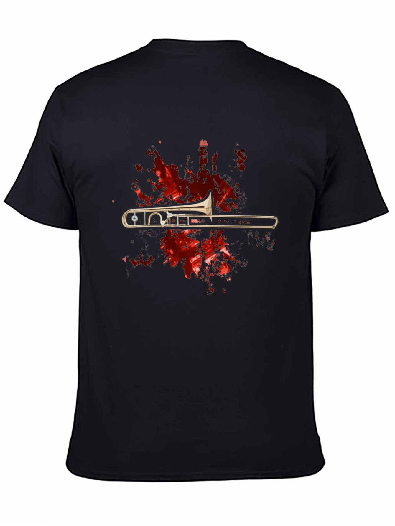 Trombone Splatter Graphic T-Shirt