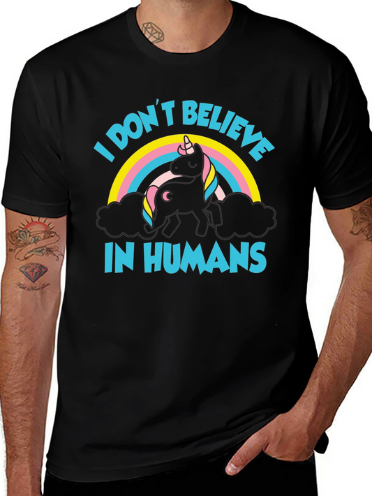 Unicorn I Dont Believe in Humans Graphic Tee