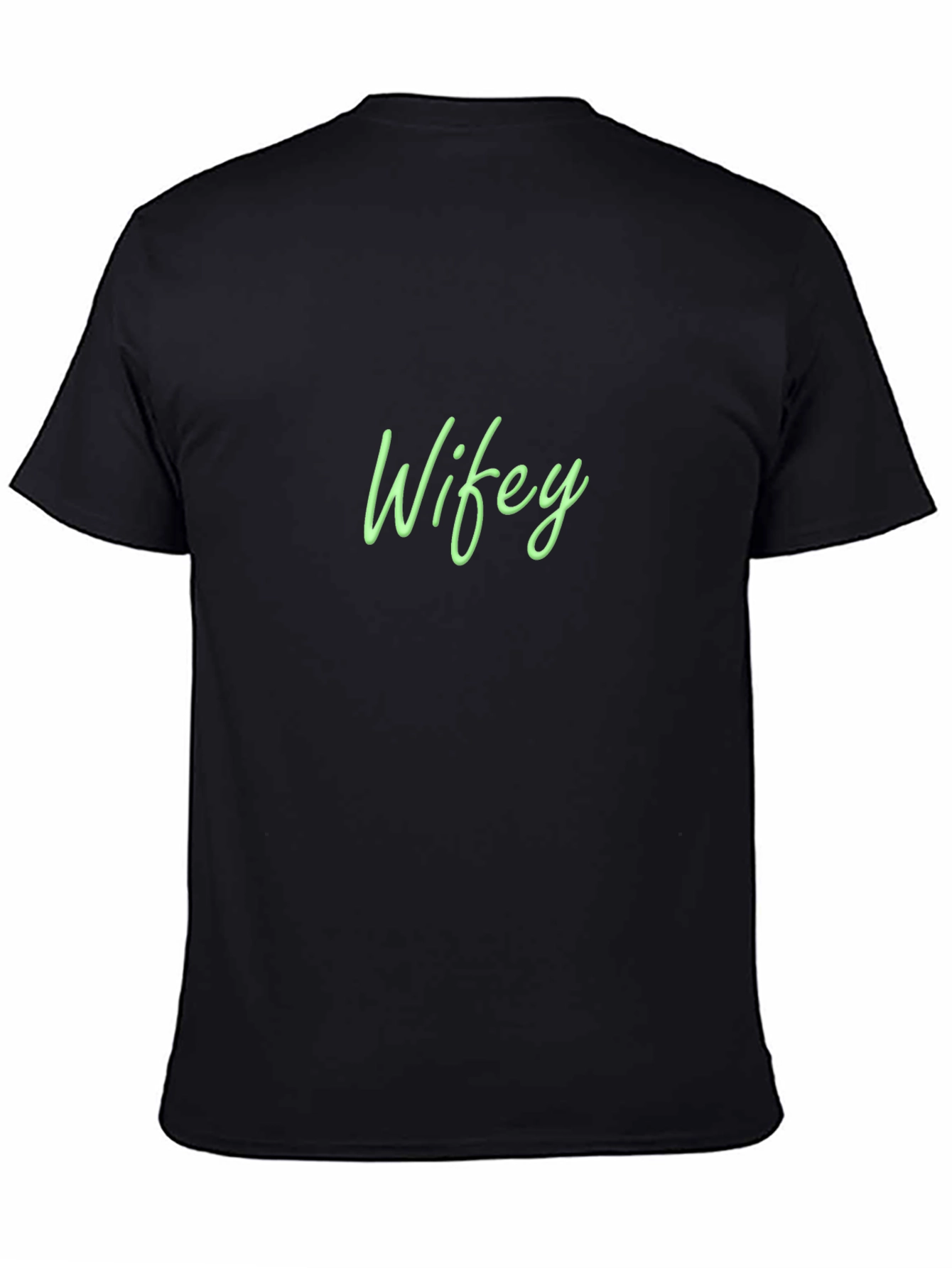 Wifey Graphic Tee - Black Cotton Casual Shirt