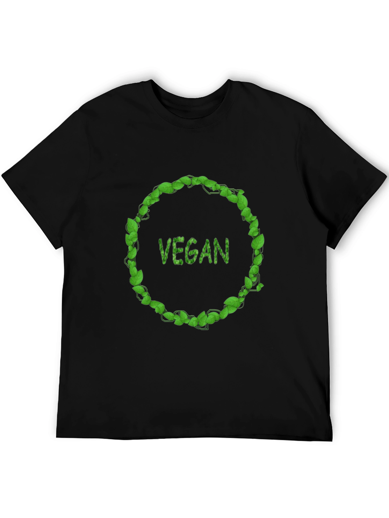 Vegan Leaf Circle Graphic Tee