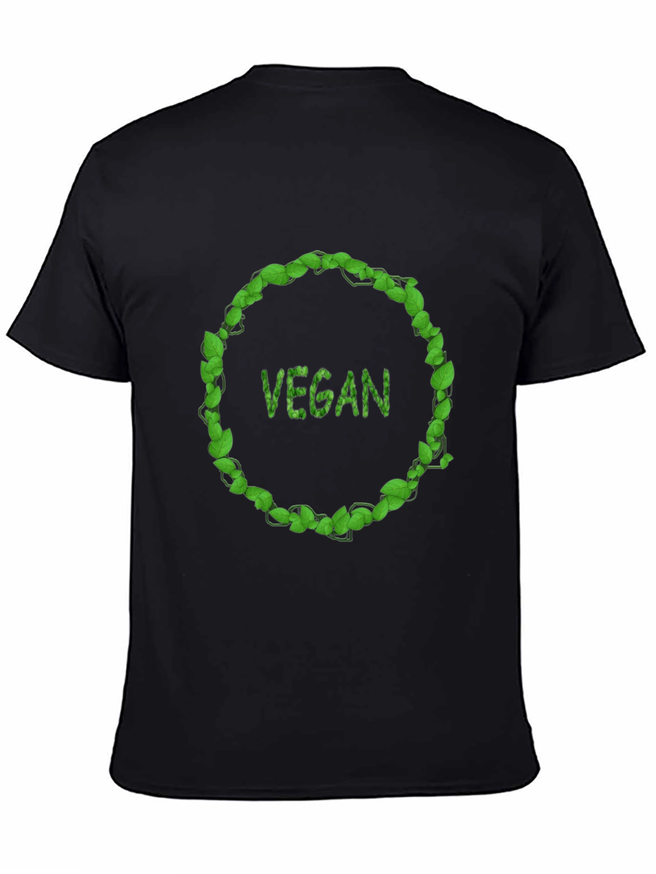 Vegan Leaf Circle Graphic Tee