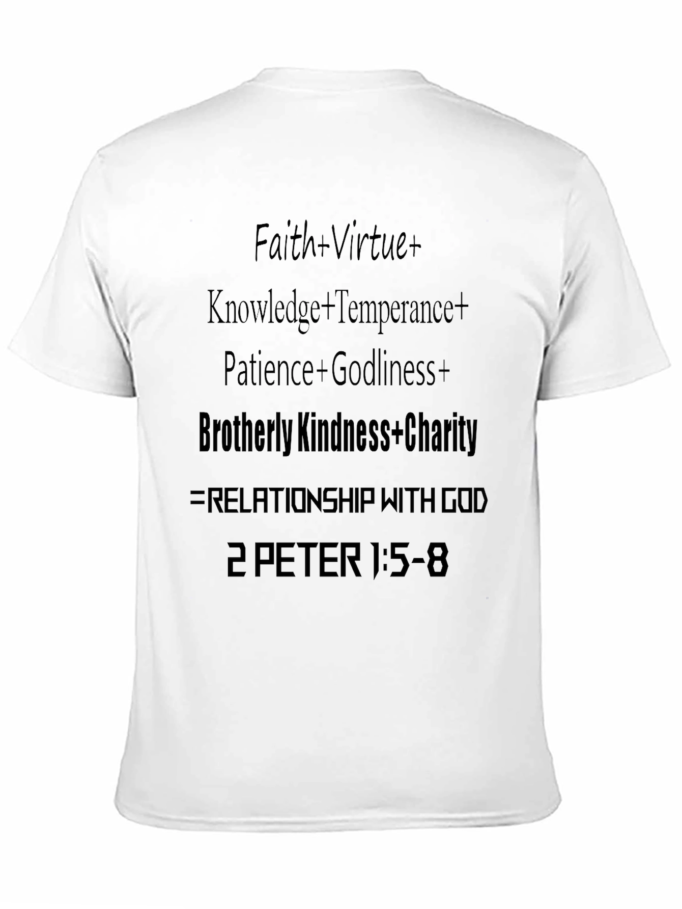 Faith Virtue Knowledge Charity T-Shirt