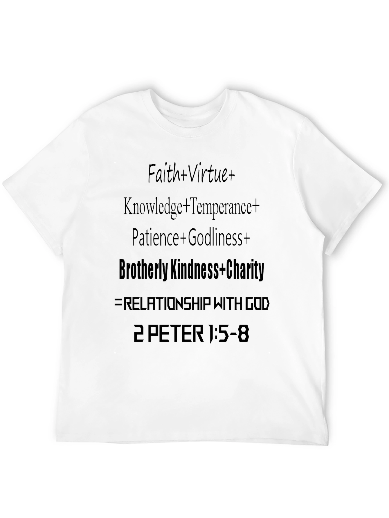 Faith Virtue Knowledge Charity T-Shirt
