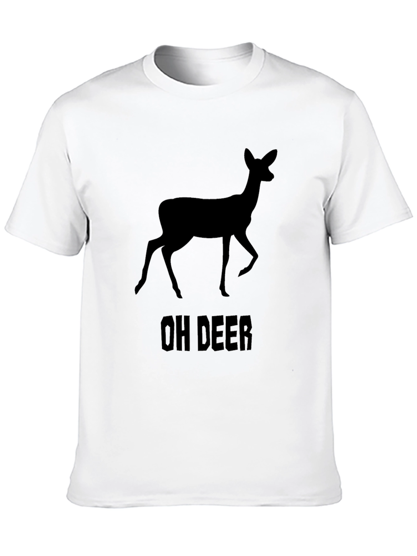 Oh Deer! Funny Graphic T-Shirt - Black
