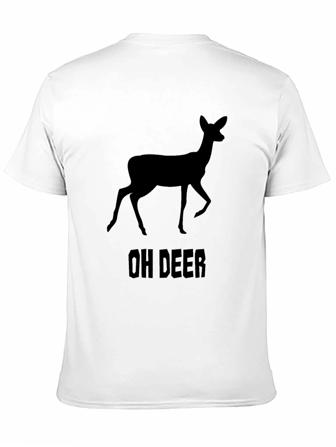 Oh Deer! Funny Graphic T-Shirt - Black