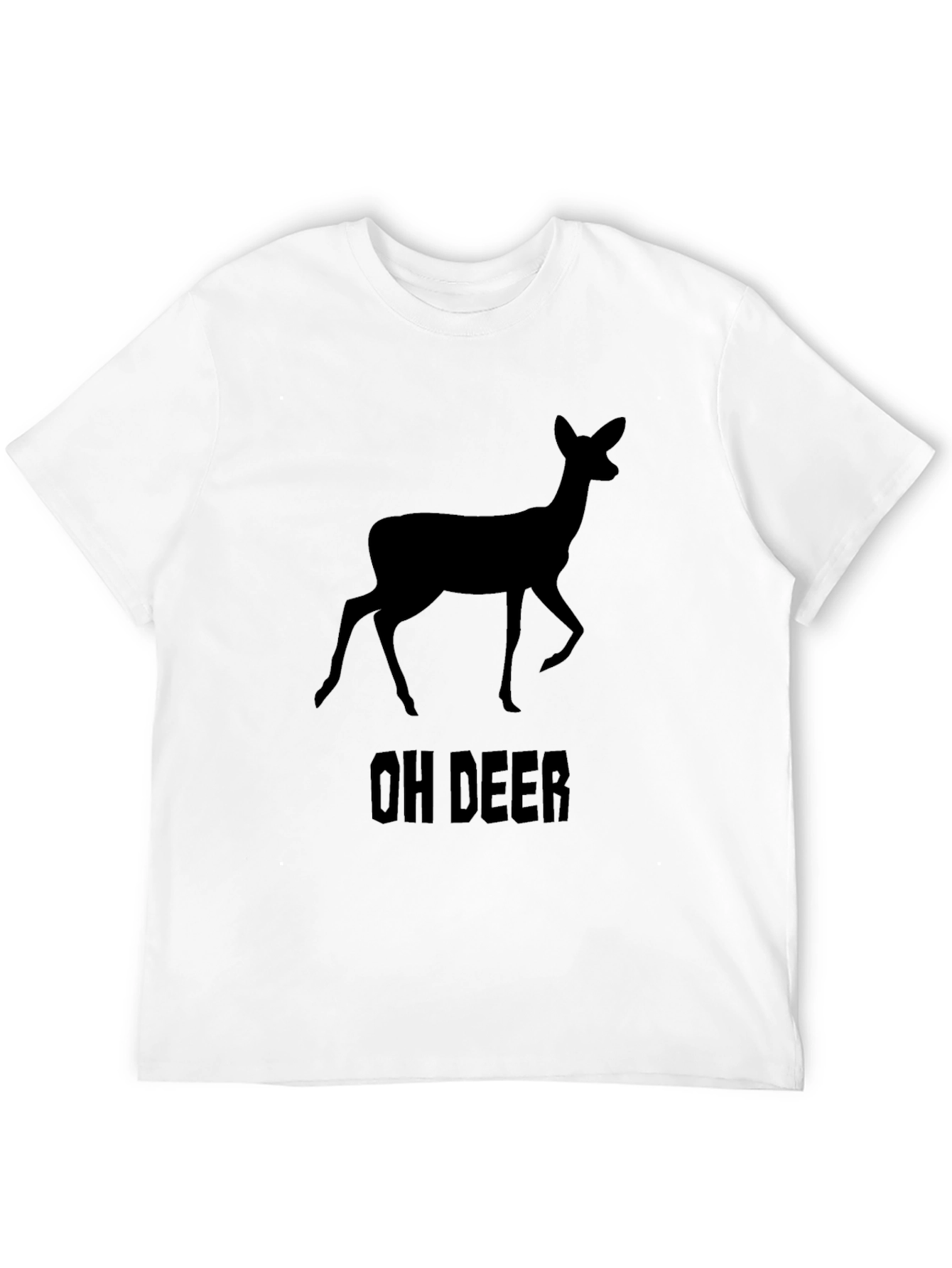 Oh Deer! Funny Graphic T-Shirt - Black