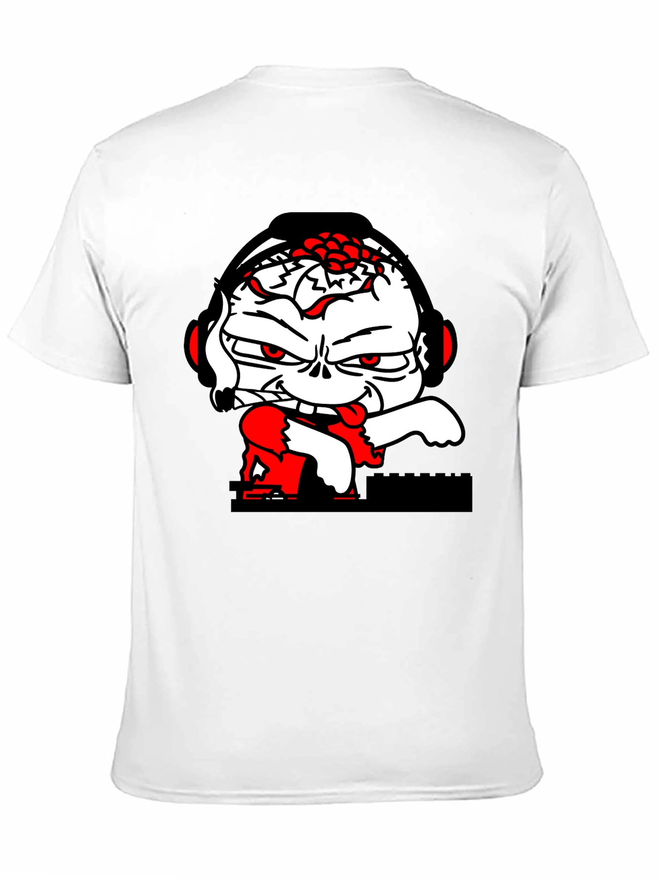 DJ Zombie Graphic Tee - Black Cotton Blend