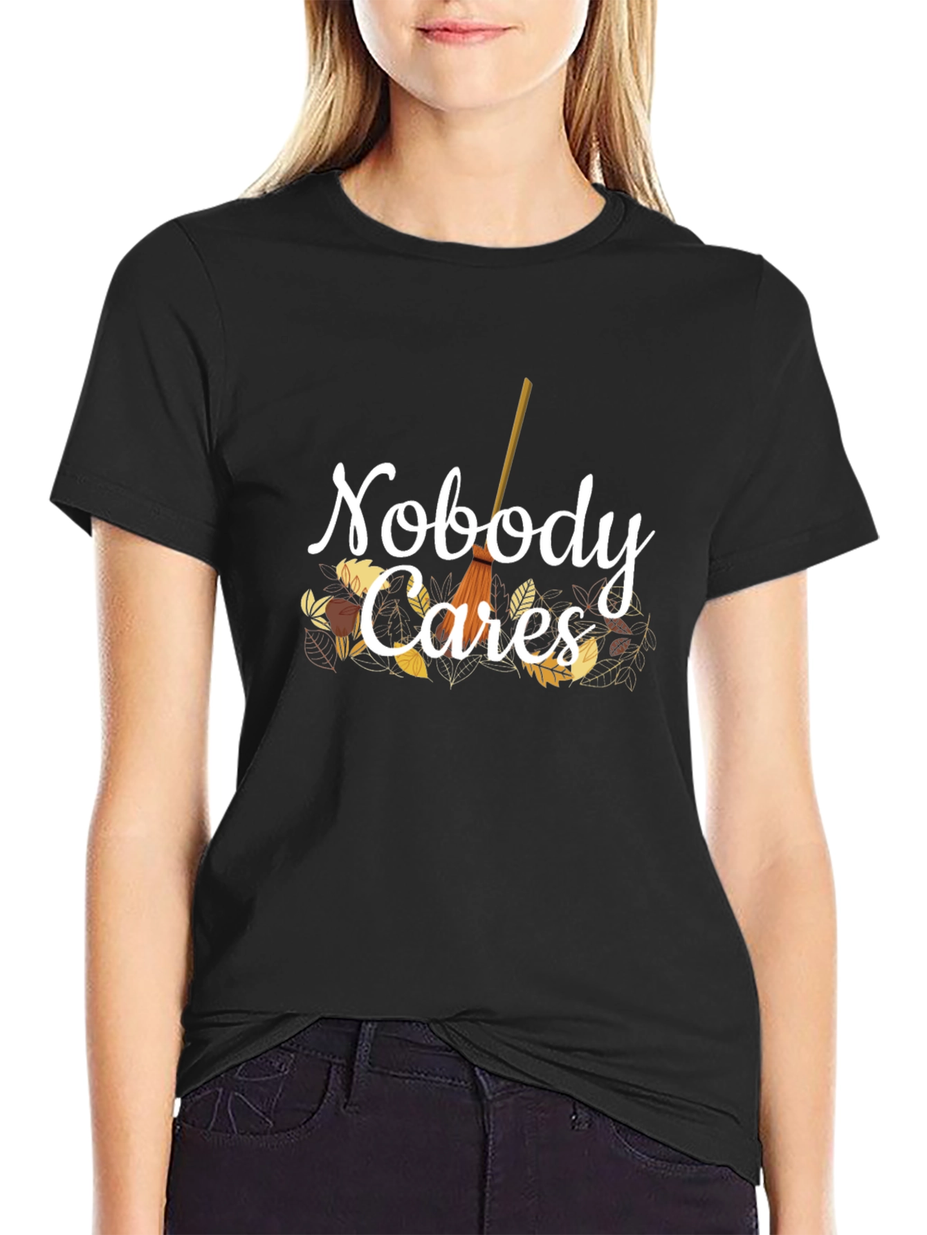 Nobody Cares T-Shirt - Autumn Themed Graphic Tee