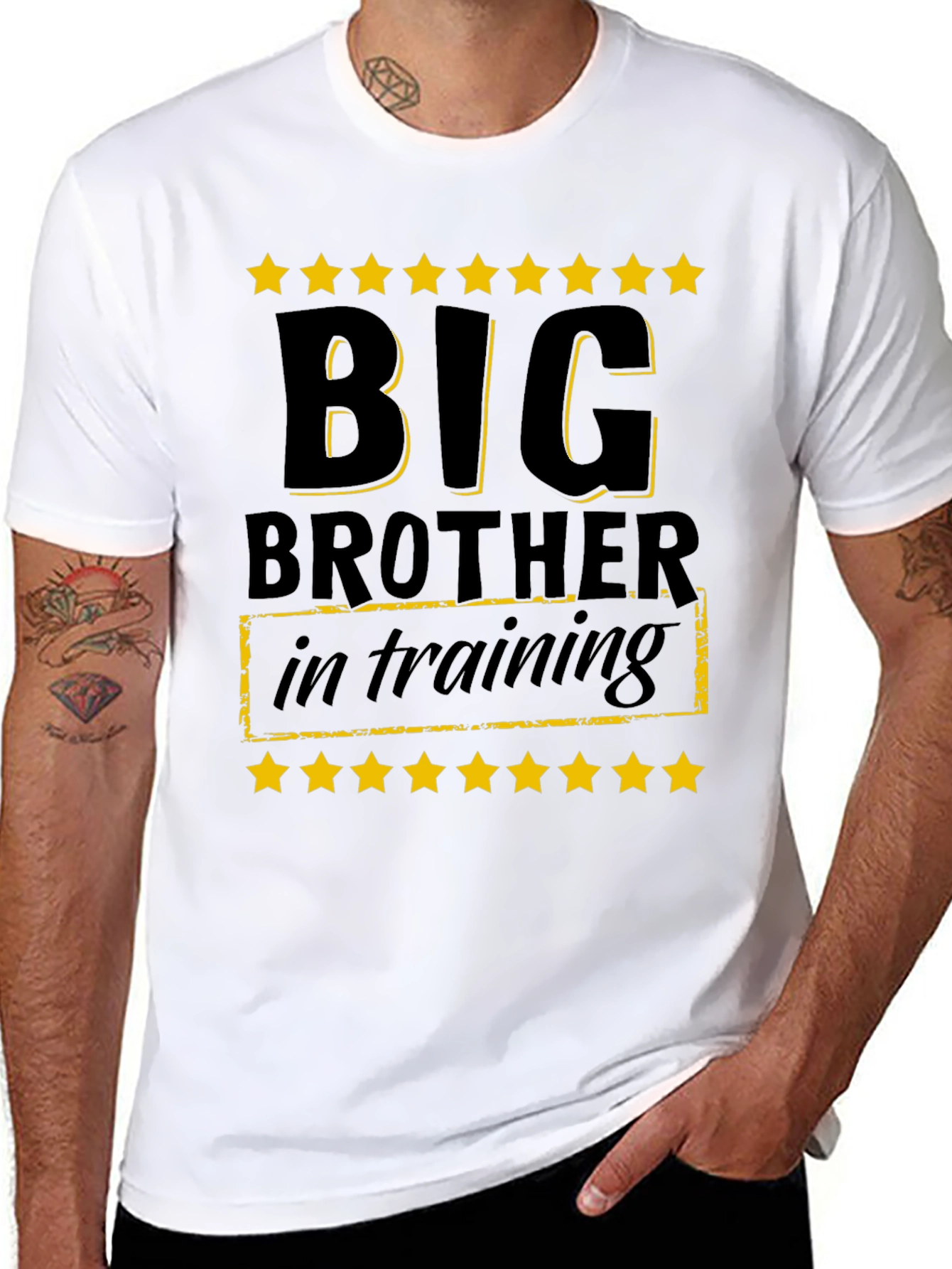 Big Brother in Training T-Shirt - Black Cotton Tee
