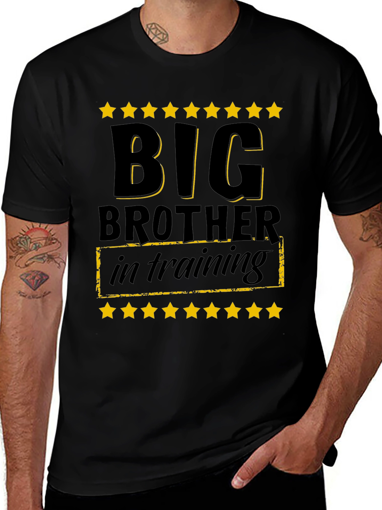 Big Brother in Training T-Shirt - Black Cotton Tee