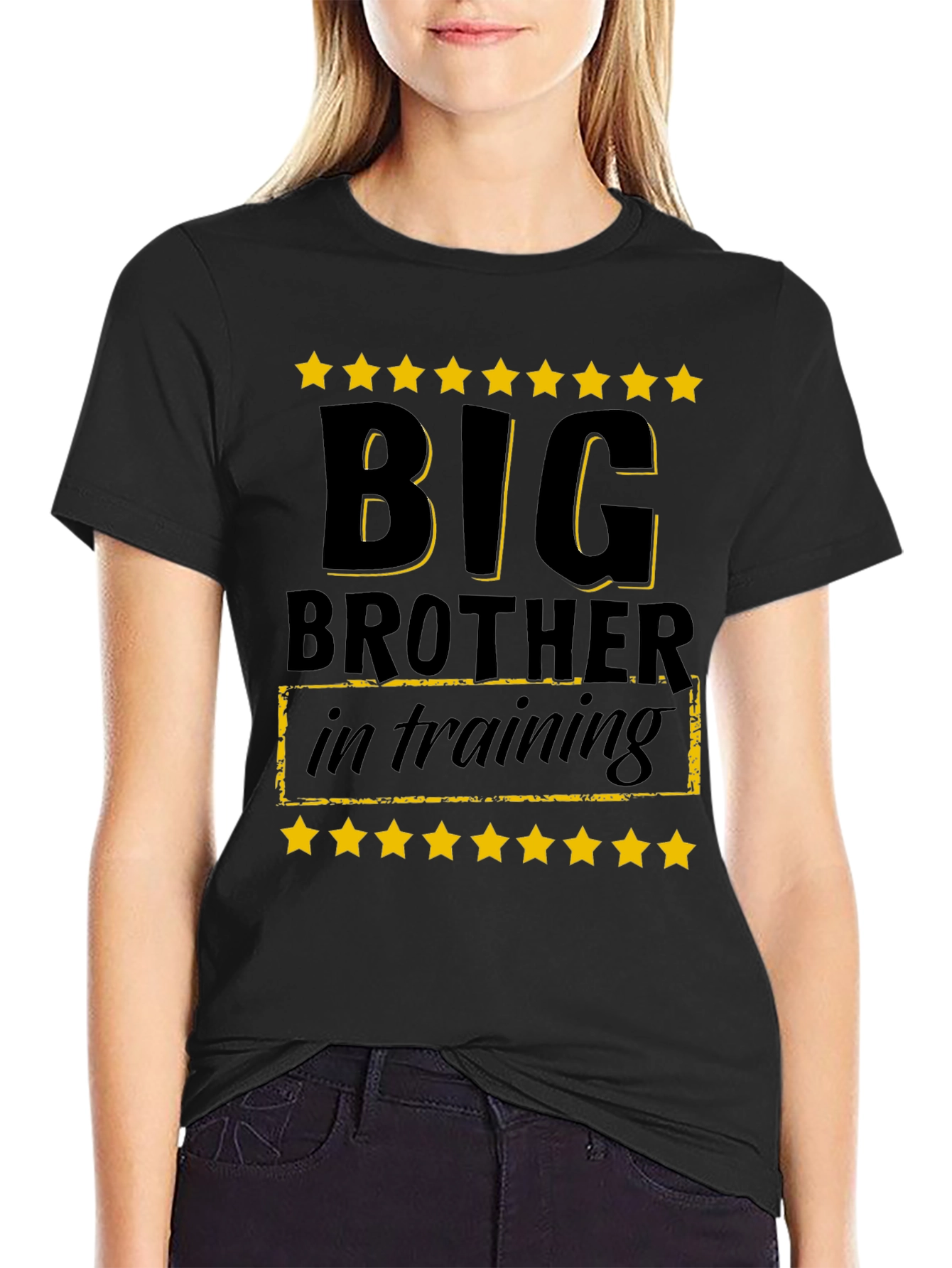 Big Brother in Training T-Shirt - Black Cotton Tee