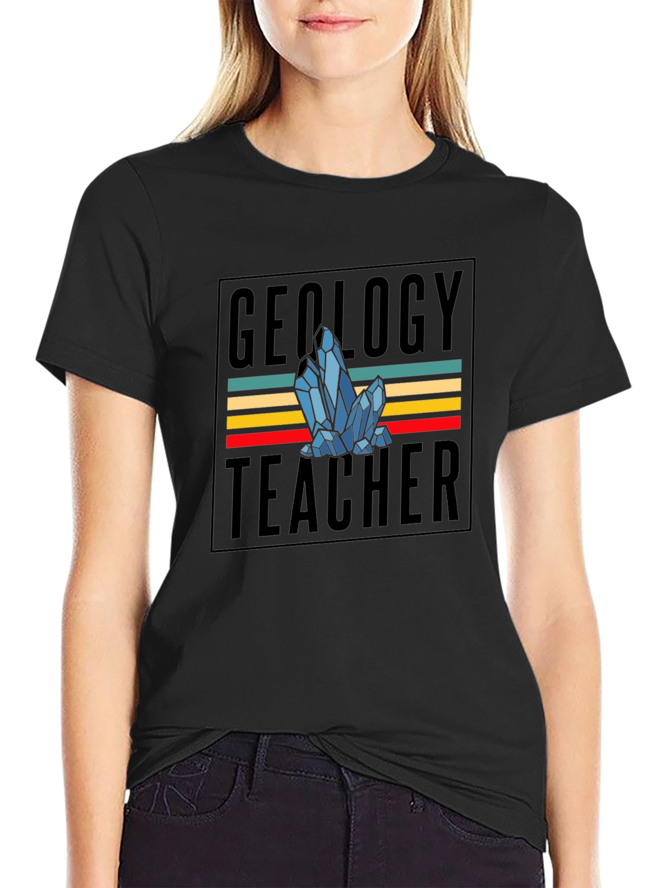 Geology Teacher T-Shirt - Crystal Design
