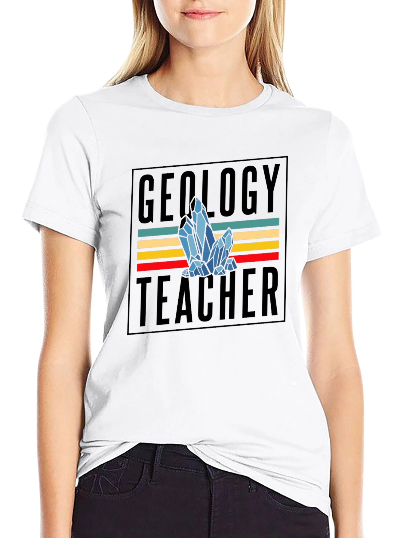 Geology Teacher T-Shirt - Crystal Design