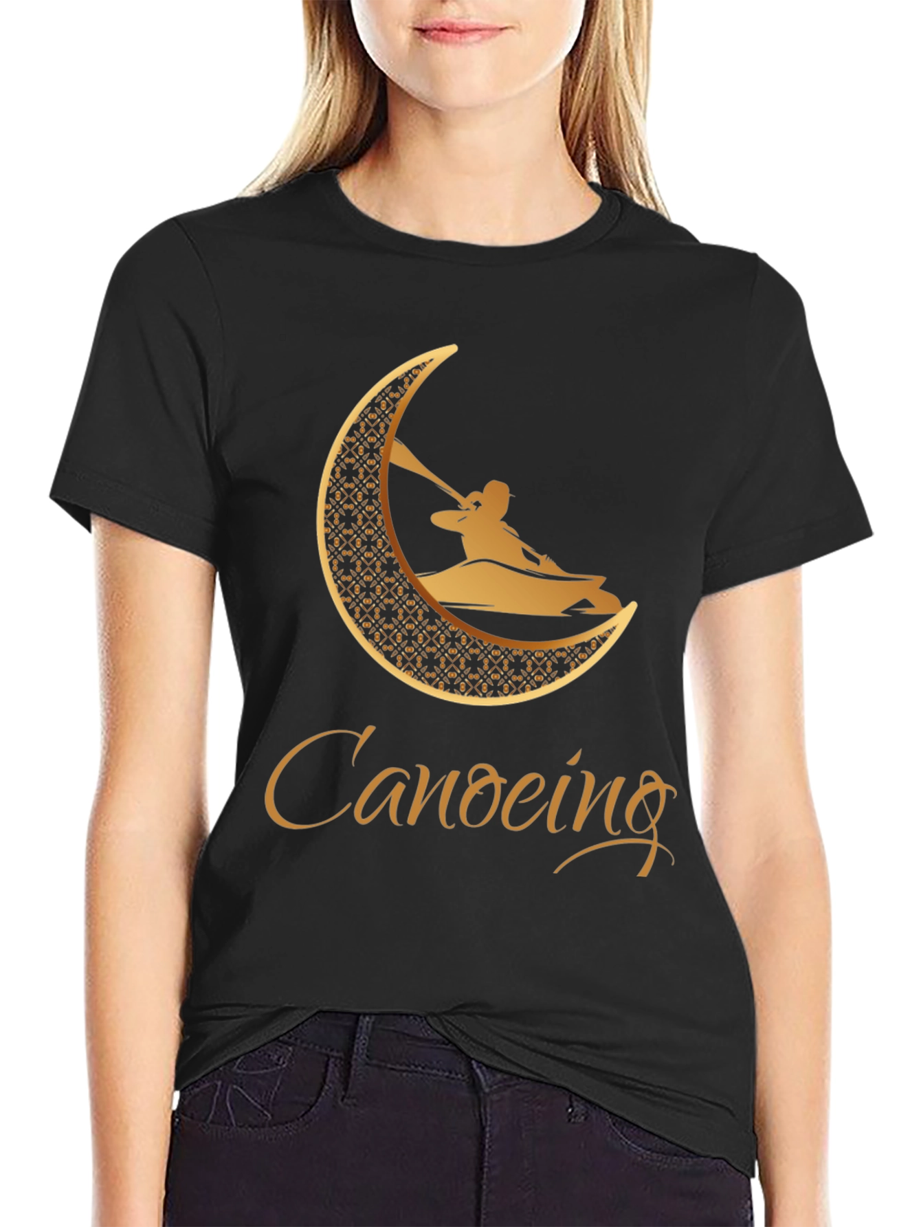 Canoeing Graphic Tee - Black
