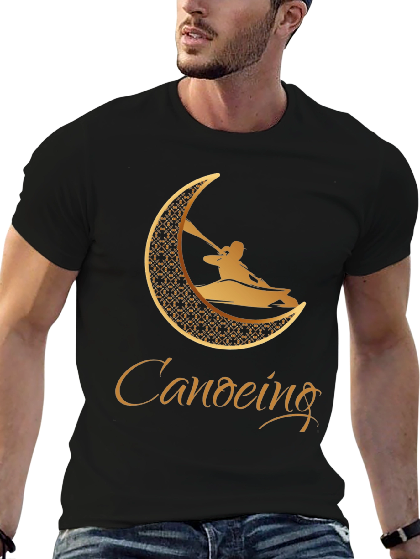 Canoeing Graphic Tee - Black